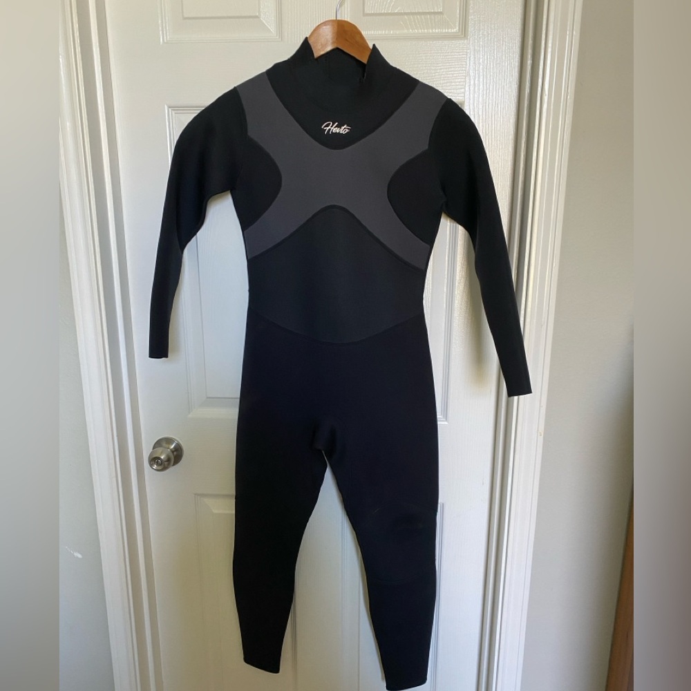 Hevto Women’s Wetsuit  3/2mm Neoprene WetSuit Back Zipper Surfing Diving - Picture 2 of 8